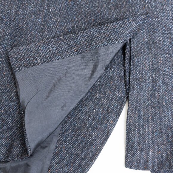 Vintage Tweed Sport Coat Wool Blazer Jacket Elbow Patches England 48 L Moores - Picture 16 of 16